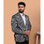 PrintCultr PrintCultr Men Printed Single Breasted Casual Blazer (Black)