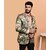 PrintCultr PrintCultr Men Printed Single Breasted Casual Blazer (Green)