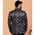 PrintCultr Printed Mandarin Festive & Wedding Men Blazer (Black)