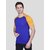 PrintCultr Colorblock Men Round Neck Cotton Blend Blue T-Shirt