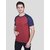 PrintCultr Colorblock Men Round Neck Cotton Blend Maroon T-Shirt