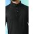 PrintCultr Solid Men Polo Neck Cotton Blend Black T-Shirt