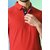 PrintCultr Solid Men Polo Neck Cotton Blend Red T-Shirt