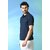 PrintCultr Solid Men Polo Neck Polyester Blue T-Shirt