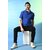 PrintCultr Solid Men Polo Neck Polyester Blue T-Shirt