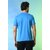 PrintCultr Solid Men Round Neck Polyester Blue T-Shirt