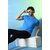 PrintCultr Solid Men Round Neck Polyester Blue T-Shirt