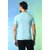 PrintCultr Solid Men Round Neck Polyester Light Blue T-Shirt