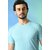 PrintCultr Solid Men Round Neck Polyester Light Blue T-Shirt