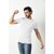 Printcultr Mens White Solid Cotton Blend Round Neck T-Shirt
