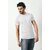 Printcultr Mens White Solid Cotton Blend Round Neck T-Shirt