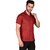 PrintCulture Men Solid Formal Maroon Shirt