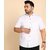 PrintCultr PLUS Plus Size Men Regular Fit Solid Curved Collar Casual Shirt