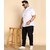 PrintCultr PLUS Plus Size Men Regular Fit Solid Curved Collar Casual Shirt