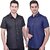 PrintCultr Men Regular Fit Solid Curved Collar Festive Shirt (Pack of 2)