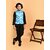 PrintCulture Boys Printed Nehru Jacket (Blue)