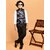 PrintCulture Boys Printed Nehru Jacket (Black)