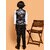 PrintCulture Boys Printed Nehru Jacket (Black)