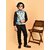 PrintCulture Boys Printed Nehru Jacket (Blue)