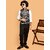 PrintCulture Boys Printed Nehru Jacket (Black)