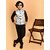 PrintCulture Boys Printed Nehru Jacket (Silver)