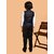 PrintCulture Boys Solid Nehru Jacket (Navy Blue)