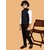 PrintCulture Boys Solid Nehru Jacket (Navy Blue)