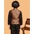 PrintCulture Boys Printed Nehru Jacket (Brown)