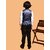 PrintCulture Boys Printed Nehru Jacket (Navy Blue)