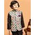 PrintCulture Boys Printed Nehru Jacket (Beige)