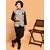 PrintCulture Boys Printed Nehru Jacket (Beige)