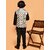 PrintCulture Boys Printed Nehru Jacket (Beige)