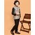 PrintCulture Boys Printed Nehru Jacket (Beige)