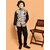 PrintCulture Boys Printed Nehru Jacket (Beige)