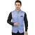 PrintCulture Men Self Design Blue Cotton Blend Nehru Jacket
