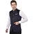 PrintCulture Men Solid Blue Cotton Blend Nehru Jacket