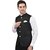 PrintCulture Men Solid Black Cotton Blend Nehru Jacket