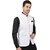 PrintCulture Men Solid White Cotton Blend Nehru Jacket
