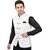 PrintCulture Men Solid White Cotton Blend Nehru Jacket
