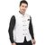 PrintCulture Men Solid White Cotton Blend Nehru Jacket