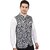 PrintCulture Men Printed Black Cotton Blend Nehru Jacket