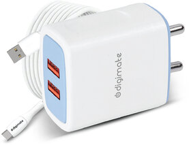 Digimate Quick Charge 15W 2.4A Wall Charger With Type C Cable (White-DG-ADP-1002)