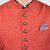 PrintCulture Men Solid Red Cotton Blend Nehru Jacket