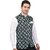 PrintCulture Men Printed Black Cotton Blend Nehru Jacket