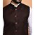 PrintCulture Men Solid Brown Cotton Blend Nehru Jacket
