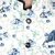 PrintCulture Men Floral Blue Cotton Blend Nehru Jacket