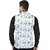 PrintCulture Men Floral Blue Cotton Blend Nehru Jacket