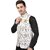 PrintCulture Men Printed White Cotton Blend Nehru Jacket