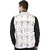 PrintCulture Men Printed White Cotton Blend Nehru Jacket