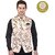 PrintCulture Men Floral Red Cotton Blend Nehru Jacket